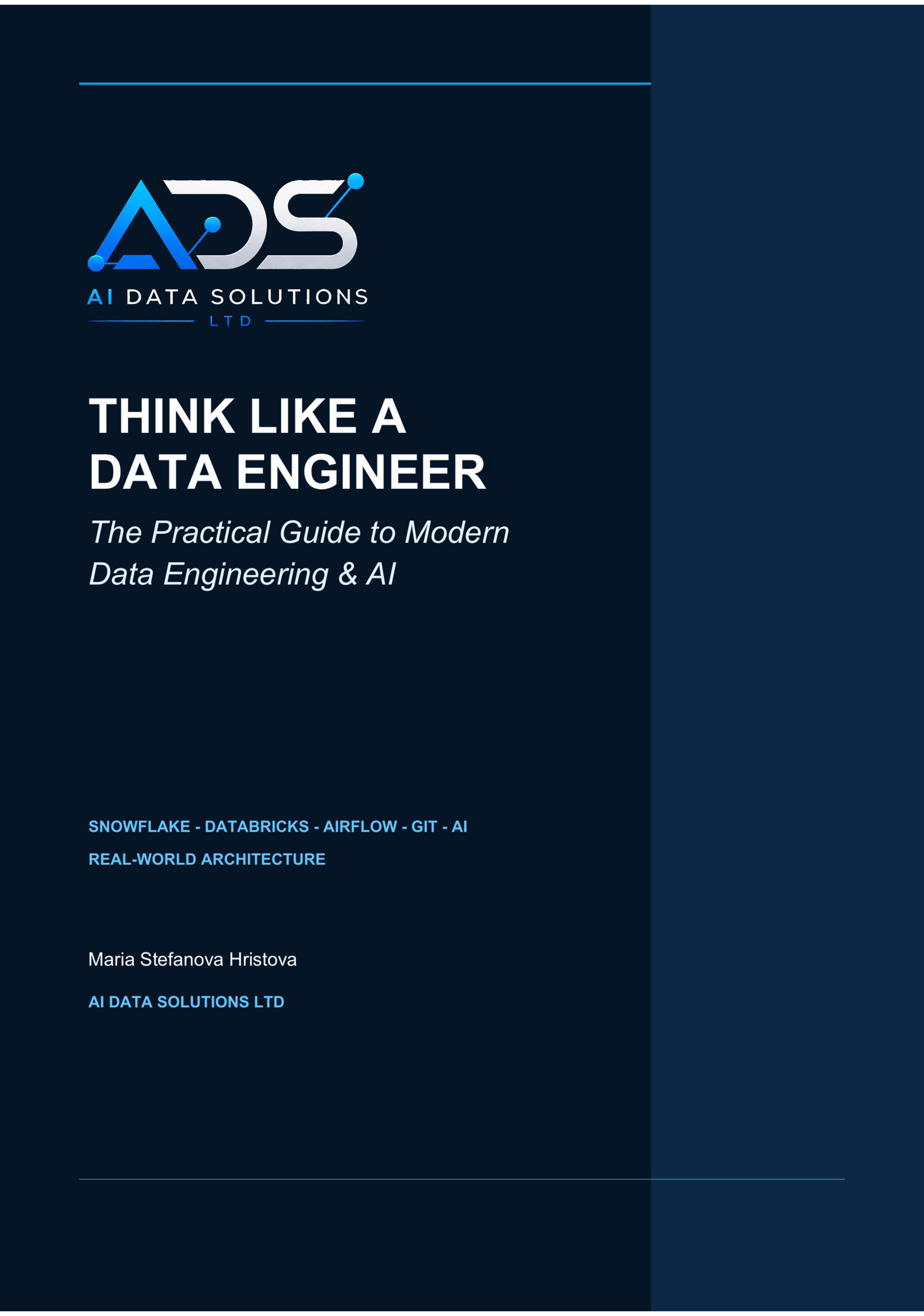 Cover of Think Like a Data Engineer by Maria Stefanova Hristova